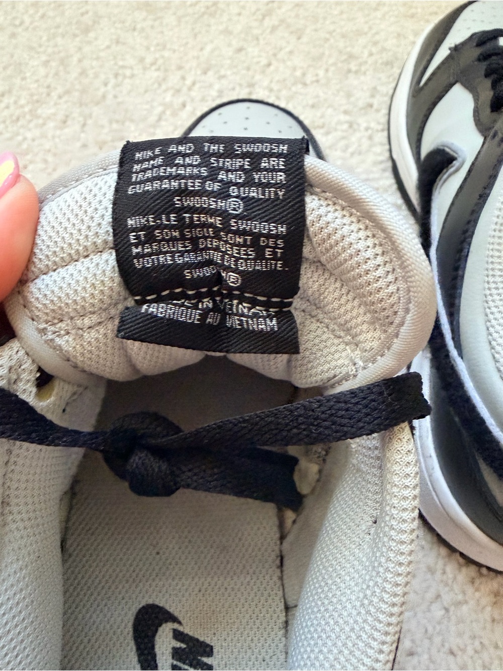 Nike Dunk Low Retro Chenille Swoosh - Picture 7 of 8